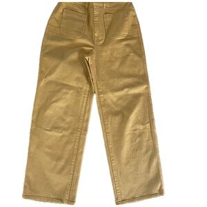 Madewell Tan/Mustard Yellow cropped denim size 26